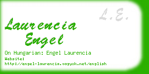 laurencia engel business card